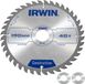 IRWIN Cirkelzaagblad voor Hout | Construction | Ø 190mm Asgat 30mm 40T - 1897200