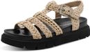 Tamaris - Dames - Sandalen - Sleehak - Beige - 38 EU