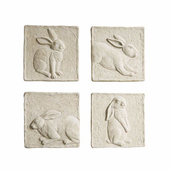 LOBERON Afbeelding set van 4 Cervique crème
