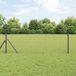 vidaXL Euro-hek met grondbevestiging 10 x 0,8 m PVC-coated staal grijs