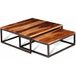Ensemble de table basse gigogne 2 pcs table de salon table de café bois massif