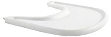 Tablette pour chaise haute bébé - Assise pour chaise d'enfant - Rangement pour snacks et jouets - Étagère de rangement - Fixation par ventouse - Blanc