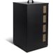 Vounot® Réservoir à granulés avec roulettes 60kg - 41x41x76cm - Coffre de rangement à pellets en métal - Noir