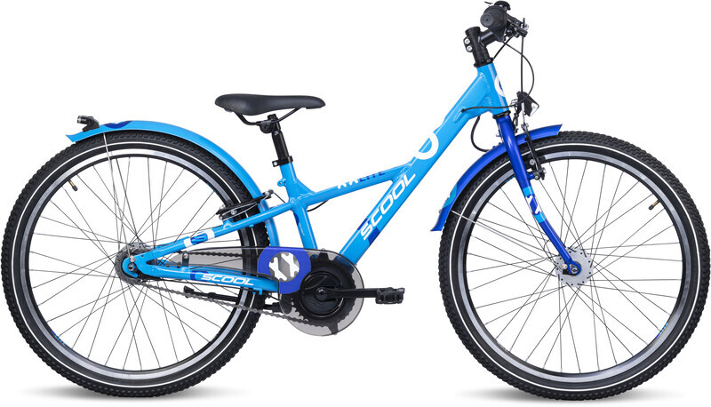 s'cool XXlite alloy 24 7-S Kinderen, blue/deepblue