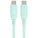 PREMIUMCORD USB-C-verbindingskabel van siliconen, opladen tot 3 A (20 V/60 W), datakabel tot 480 Mbit/s, extra zachte kabel, robuuste aansluitingen, lengte 1,5 m