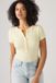 Levi's Dry Goods henley à manches courtes en pointelle - Femme - S - Jaune / Pear Sorbet
