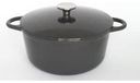 Émail Casserole Ronde 24 cm avec Couvercle