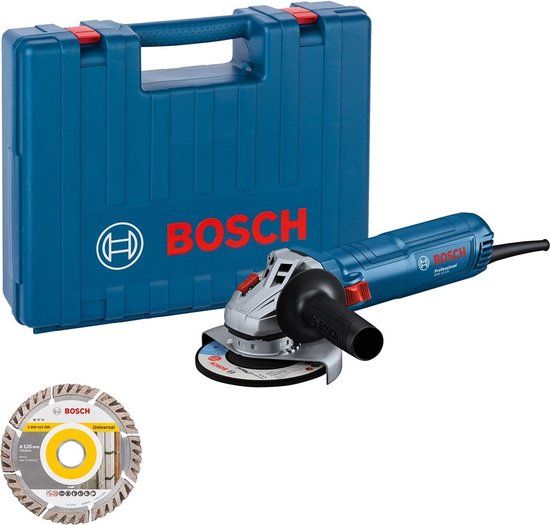 Bosch Professional GWS 12-125 Haakse slijper 125mm 1200W + diamantschijf | 06013A6102