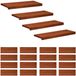 vidaXL Tapis d'escalier 20 pcs Brun 70 x 25 x 2 cm Hêtre massif