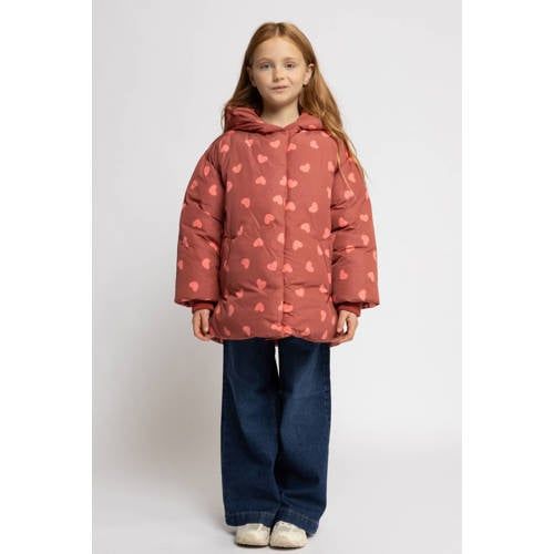 LOOXS little winterjas met hartjes - rood