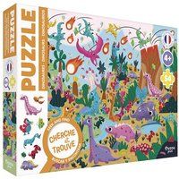 Auzou PUZZLE CHERCHE ET TROUVE - LES DINOSAURES