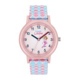 Prinzessin Lillifee Polshorloge meisjes kinderkwartshorloge analoog, met textielband, roze, 3 bar waterdicht, geleverd in horlogegeschenkdoos, 2031755