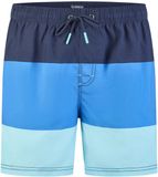 Happy Shorts Heren Zwemshort Colorblock Print Blauw - Maat M