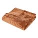 Atmosphera Plaid / bankdeken / bedsprei - Leafes - terracotta - 180 x 230 cm - zachte polyester stof - 2 persoons