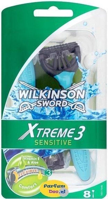 Wilk Xtreme3 Comfort Plus Sens - Scheermesjes - 8 stuks - Groen
