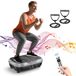 Plateforme vibrante - Plateforme de fitness pour usage domestique - Entraînement du corps entier - Brûleur de graisse - Relaxation musculaire - Renforcement des hanches - Gris clair