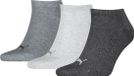 Puma - Unisex Sneakersokken - 3 Pack - Maat 43-46 - Grijs