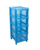 GIO'STYLE Essential Cassie commode voor kinderen, 4 laden, lichtblauw, hoogte 76 cm, gemaakt in Italië