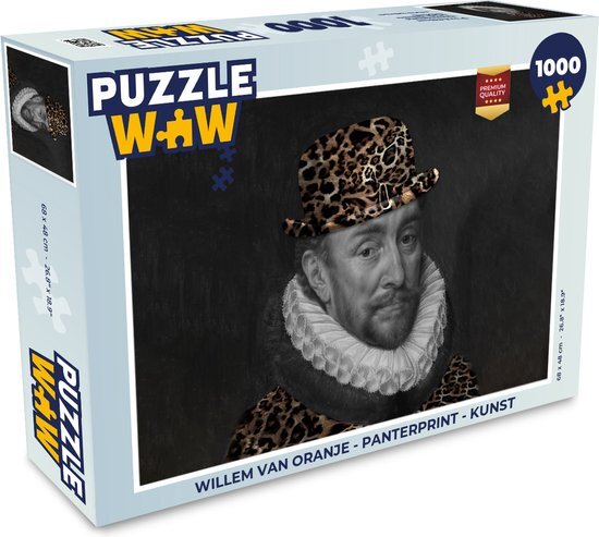 MuchoWow Puzzel Willem van Oranje - Panterprint - Kunst - Legpuzzel - Puzzel 1000 stukjes volwassenen