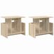vidaXL Support TV, 2 pièces, placage chêne Sonoma