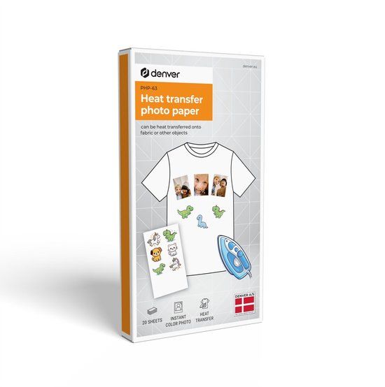 Denver PHP63 Thermisch transferpapier - Strijkpapier - Geschikt voor MCP6010