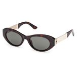 Guess GU00261-H Zonnebril Dames Zwart Groen Kunststof/Synthetisch rubber