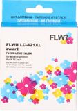 FLWR - Brother LC-421XL Zwart Huismerk Cartridge