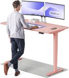Desktronic HomePro Zit-sta Bureau Elektrisch In Hoogte Verstelbaar, 160x80 cm Roze/Roze