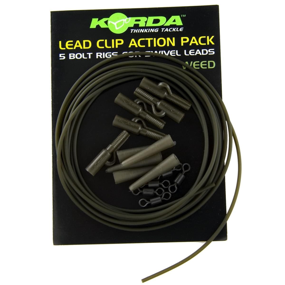 Korda Lead Clip Action Pack Weedy Green KLCAPW