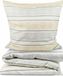 Beautissu Viola, housse de couette, 135x200 + 80x80 cm, beige, 2 pièces, flanelle fine