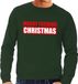 Bellatio Decorations Foute kersttrui - sweater - Merry Fucking Christmas - groen - Heren - XXL