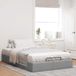 Maison Exclusive Lit plateforme sans matelas, gris clair, 120x190 cm, rembourré