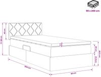 vidaXL Opbergbed met matras en hoofdeinde Zwart 90 x 200 cm fluweel