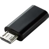 Renkforce RF-4472838 tussenstuk voor kabels Micro USB-B naar USB Type C Zwart
