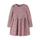 NAME IT MINI gebloemde midi jurk met plooien - lila