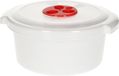 PLASTICFORTE Magnetronschaal met deksel/ventiel - 1L - wit - kunststof - hoog model