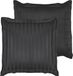 De Witte Lietaer Housse de coussin Zygo Ebony - 63 x 63 cm - Noir - Satin de coton