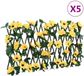 vidaXL - Kunstplant - klimop - op - latwerk - 5 - st - uittrekbaar - 180x30 - cm - geel