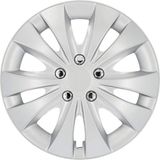 Cartrend 7027 Wieldoppenset Storm" met chromen moeren, 4-delige set 14" inch