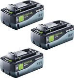 Festool Accuset 3x BP 18 Li 8.0 HP-ASI accu 18 V 8.0 Ah