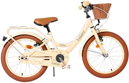 Volare Ashley Kinderfiets - Meisjes - 18 inch - Crème - Twee handremmen