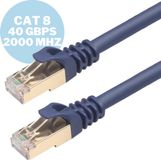 By Qubix internetkabel - cat 8 Ethernet kabel - 5 meter - RJ45 - donkerblauw - Netwerkkabel - UTP kabel