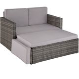 tectake Corfu Wicker Loungeset - Grijs - Outdoor