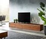 DELIFE meuble TV Stonegrace 220 cm acacia brun bord de tronc 4 portes suspendu