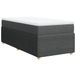 vidaXL Lit boxspring avec matelas, gris foncé, 120x190 cm, rembourré