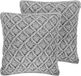 Beliani - Lot de 2 coussins décoratifs gris 40 x 45 cm en macramé