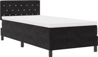 vidaXL Boxspring bed met matras Zwart 100 x 200 cm Fluweel