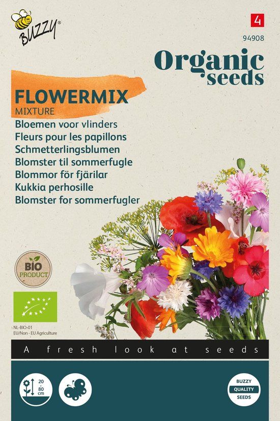 Tuinplus B.V. Vlindermengsel, Vlinderbloemenmengsel BIO Zaden
