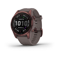 Garmin fēnix 7S Sapphire Solar Smartwatch - 42mm, Bronze Titanium, Grey Band