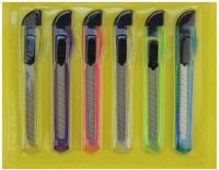 HOFFTECH Afbreekmessen 9mm Kleur 6 Delig - 8718375332504